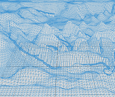 3D mesh made from ferret head heightmap